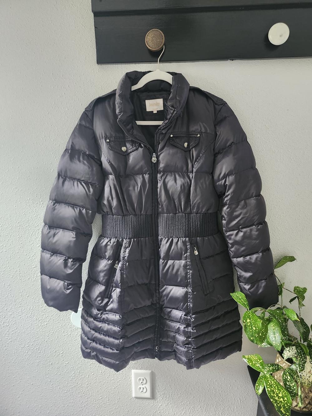 Laundry By Shelli Segal Quilted Puffer Coat - Black